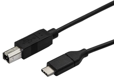 StarTech.com USB-C Aan USB-B Printer Cable - M/M - 0.5 m - USB 2.0 - USB-C cable - 50 cm