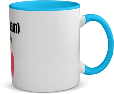 Akyol - fotograaf man grijs haar met eigen naam koffiemok - theemok - blauw - Fotograaf - fotografen - leuk cadeau voor iemand die houd van foto's maken - cadeau - kado - 350 ML inhoud