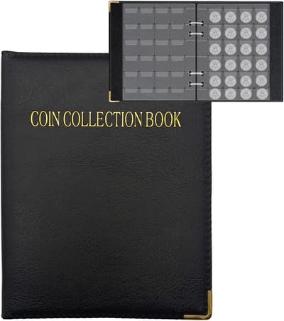 Thijox - Muntenmap Verzamelalbum 480 Vakken - Muntenopslag voor Verzamelmunten, 20 Pagina's, Ideaal voor Muntencollectie, Gebruiksvriendelijk, Perfect