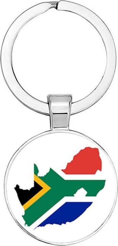 Akyol - Zuid-Afrika Sleutelhanger - de Zuid-Afrika liefhebber - Zuid-Afrika - Afrika - vakantie - 2,5 x 2,5 CM