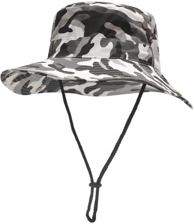 Dailygoods- Zonnehoed Camouflage - Safari Hoed - Outdoor Hoed - Lichtgewicht - Verstelbaar - Ademend Mesh-Design - Waterdicht Polyester - Outdoorhoed