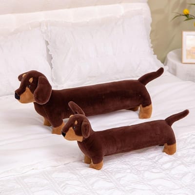 50cm Reuze Knuffel Teckel Pluche Speelgoed Zacht Schattig Cadeau voor Kinderen Verjaardag Kerst Hondenliefhebbers 50cm black