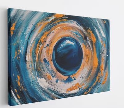 Saammp Canvas Schilderij - blauwe bal - Abstract - 45x30 - Foto op canvas - Wanddecoratie - Muurdecoratie Woonkamer - Slaapkamer decoratie - Canvas Print
