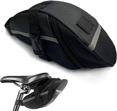 Fietszadeltas - Bovenbuistas Frametas - Fietsonderdelen Opbergen - Waterdicht Oxford Doek - 23 cm Lengte - Zwart
