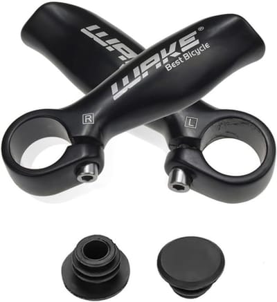 2 Stuks Fiets Handvatten met Hoorns - Mountainbike Stuur Ergonomisch Grip