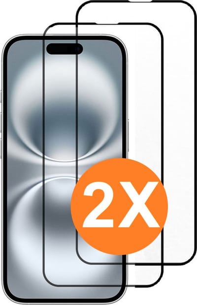 Screenprotectors Geschikt voor iPhone 16 Plus Arara screenprotectors gehard tempered glass Full cover – 2 Stuks
