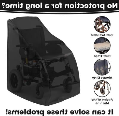Rolstoel Beschermhoes - Regenhoes Mobiliteitshulp - Bescherming Hulpstuk - Waterafstotend Oxford Weefsel - 115 x 65 x 90 cm - Zwart