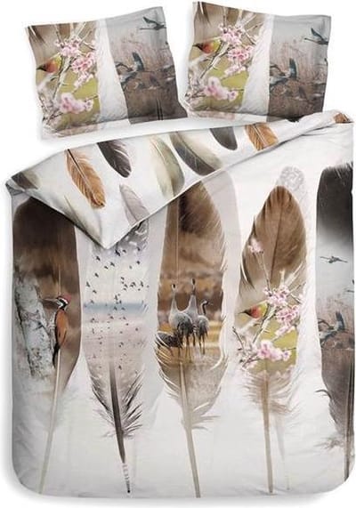Heckett & Lane Loza Dekbedovertrek - Eenpersoons - 140x200/220 cm - Root Brown