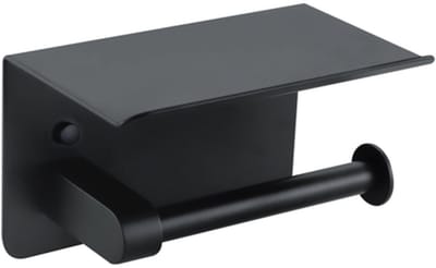 FugaFlow Eccelente Acces Toiletrolhouder - met plateau - mat zwart