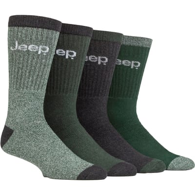 Heren 4-Pack Gerecycled Katoenen Boot Sokken | Dikke Gebreide Volledige Gevoerde Sokken