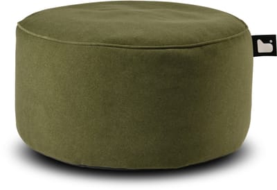 Extreme Lounging - b-poufe suede - poef rond - voor binnen - zachte suede stof - 60x40cm - Moss