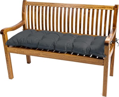 Waterafstotend Tuinkussen Rechthoekig 110x50cm Gestikt Zitkussen voor Buiten en Binnen met Oeko-TEX Certificaat - Antraciet