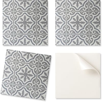 Set vinyltegels met mozaïekprint en ornamenten, 9x30x30 cm