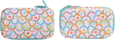 Etui Hardcase - Pennenbakje Opbergdoos - Schoolspullen Organiseren - Waterdicht EVA Materiaal - 17.78 x 10.16 x 7.62 cm - Regenboogcollage