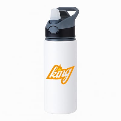 Hacebo® - King waterfles met rietje zwart - Koning - een koning - verjaardagscadeau - kroontje - kado - gift - geschenk - water fles - 650ML