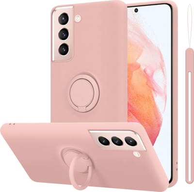Cadorabo Hoesje geschikt voor Samsung Galaxy S22 in LIQUID ROZE - Beschermhoes van flexibel TPU silicone Case Cover met ring