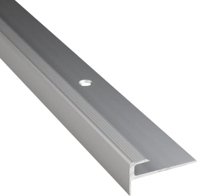 Trapneusprofiel - Hoekprofiel Metaal - Trap Rand Afwerken - Geboord Aluminium - 1000 mm Lengte - Zilver
