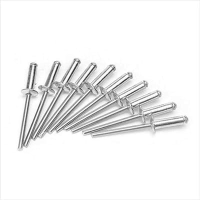 Aluminium Popnagels - Blindklinknagels Grote Flens - Metaal Bevestigen - Open-End Dome Hoofd - 4 x 16 mm - Zilver