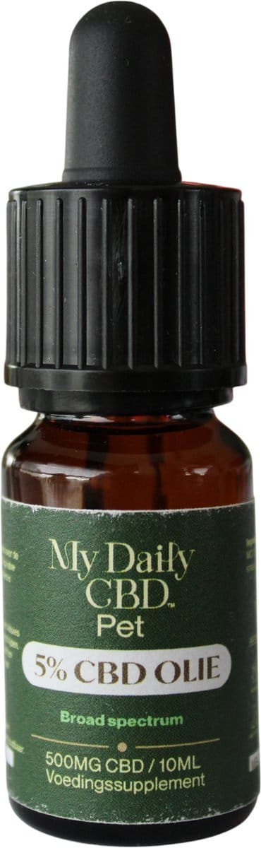 My Daily Pet Broad Spectrum CBD Olie voor Honden en Katten – Vloeibaar Huisdiersupplement met Druppelaar – Rundsmaak – 10ml