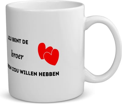 Akyol - jij bent de broer die iedereen zou willen hebben koffiemok - theemok - Broer - geweldige broer - liefste broer - verjaardag - cadeau - kado - bedankje - geschenk - 350 ML inhoud