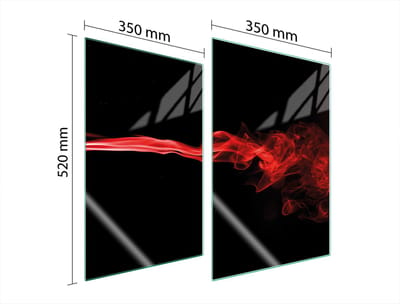 TMK ArtDeko - Beschermplaat voor Kookplaten - 35x52 cm - Zwart - Gehard Glas