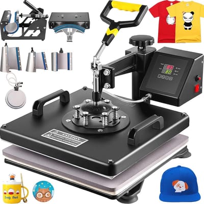 Transferpers – Hittepers – Warmte Persmachine – Heat Press – 8-in-1 – 38x38 Cm – 1250 Watt