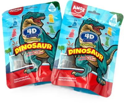 Amos 4D Dinosaur Gummy 2 stuks