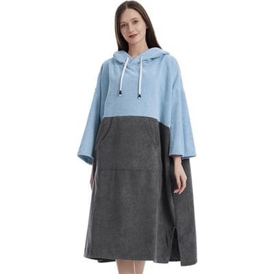 Sneldrogende badhanddoeken Zwembadaankleedjas Sneldrogende poncho Surfen Duiken Handdoek met capuchon Strandmantel