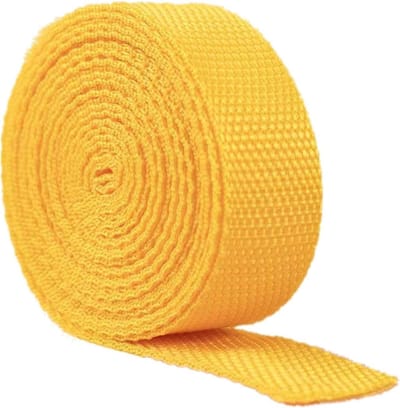 Polypropyleenband Keperband - Band voor naaien - Tasgrepen maken - Hoge breeksterkte - 50 mm breed - Geel