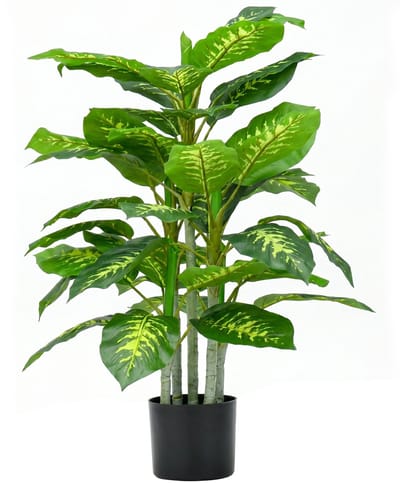 HOMCOM - Kunstplant - PEVA - Kunststof - 17L x 17B x 95H cm - Groen