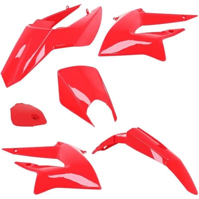 Kit carénage carrosserie rouge pour moto Derbi 50 Senda DRD Après 2011rouge Neuf