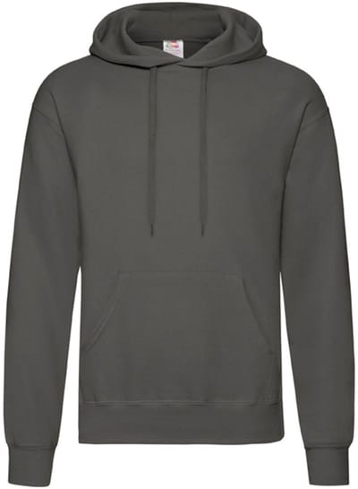 Sweatshirt Fruit Of The Loom Klassieke volwassen Grafito met capuchon - S