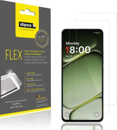 dipos – 2x Beschermfolie geschikt voor OnePlus Nord CE6 Lite | 3D Full Cover Screenprotector | 100% Passend