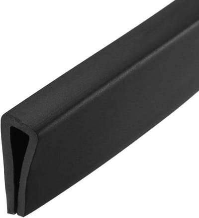 ONF3 - U-afdichting - Weerstrip - Rubber - Zwart - Randbeschermer - Geschikt voor luiken en kluisjes - 40 cm lengte