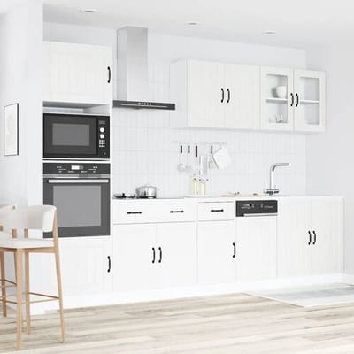 vidaXL - 7-delige - Keukenkastenset - Kalmar - bewerkt - hout - wit