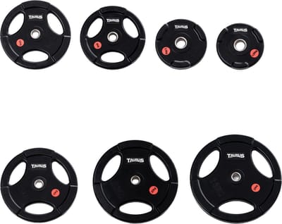 Taurus 3G Pro halterschijven 30 mm gerubberd 1.25kg – metalen binnenring – 3 grepen – crossfit – 1 halterschijf – gewichtheffen – 30mm boring – halter gewicht