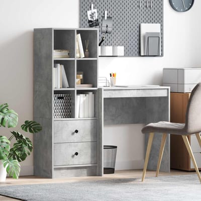 vidaXL - Bureau - Beton - Grijs - 115,5 - x - 40 - x - 127 - cm - 2 - st