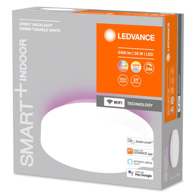 LEDVANCE Armatuur: voor plafond, DECORATIEVE PLAFOND BACKLIGHT MET WIFI TECHNOLOGIE / 28 W, 22-…24- V, stralingshoek: 11-, RGBTW, 3-65- K, behuizingsmateriaal: staal, IP2-