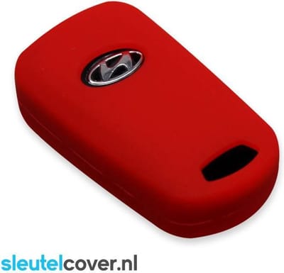 Autosleutel Hoesje geschikt voor Hyundai - SleutelCover - Silicone Autosleutel Cover - Sleutelhoesje Rood