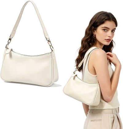 Handtas - Schoudertas - Crossbodytas Voor Dames - Afneembare Banden - Waterdicht Pu Leer - 26x15x7 Cm - Voor Werk Feest En Dagelijks Gebruik - Beige
