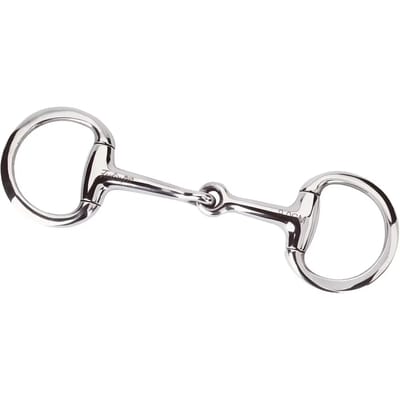 Mini olijfbit voor gebroken paarden met platte ringen Feeling