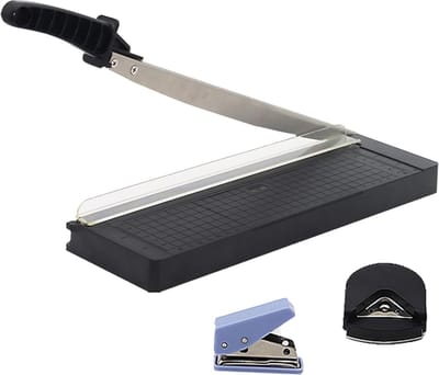 Papier snijmachine voor 8 A4 vellen, handmatige snijmachine met antislip handvat, fotocutter voor hoge precisie en gebruiksgemak