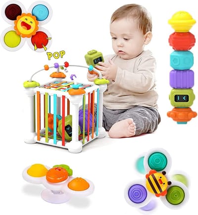DailySupplies® Baby Speelgoed 0 Jaar - Kinderspeelgoed 6 Maanden - Multicolor