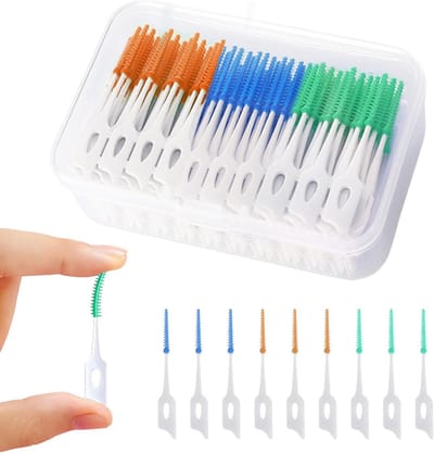 210 stuks interdentale borstels voor tandheelkundige zorg - Zacht tandvlees - Siliconen floss sticks