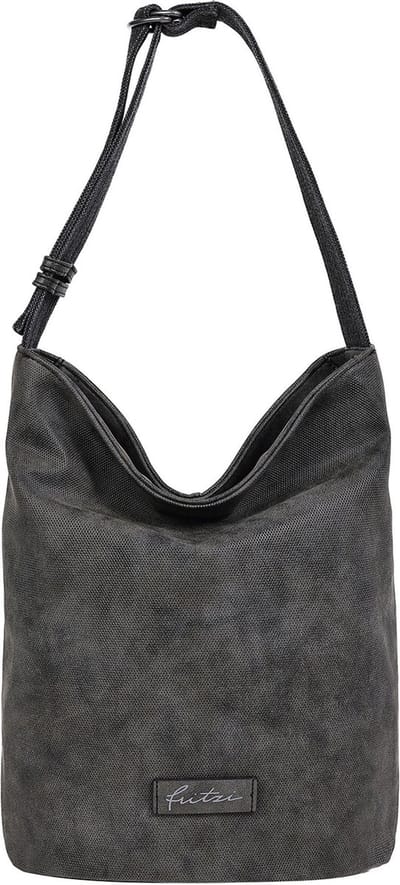 Fritzi aus Preußen Schoudertas Sumo01 Rub Mix Hobo Bag Black Idol Antraciet