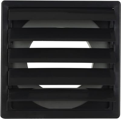 Ventilatierooster Lamellengrooster 170 x 170 mm voor Ø 125 mm Luchtafvoer - Antraciet