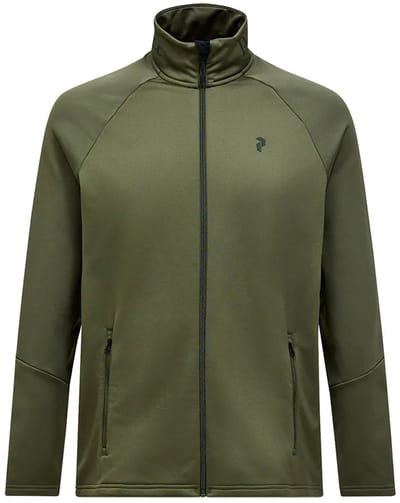 Peak Performance Rider Essentials Fleece Met Volledige Rits Groen S Man