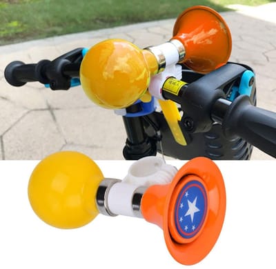 Dailygoods- Fietsbel Rubber - Metalen Fietshoorn - Verstelbare Klem - Geschikt voor Kinderen - Eenvoudige Installatie - Geschikt voor Stuurdiameter tot 22,2 mm