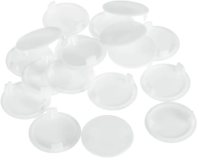 Hinges Hole Covers 28pcs 35mm 1-3/8" ID Plastic Deksel voor Verborgen Scharniergaten - Rond en Plat voor Meubels en Keukenkasten (Wit)