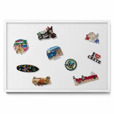 Tulup Magneetbord met Witte Frame - Wit Magneetbord Met Effen Achtergrond - 60 cm x 40 cm - Kleur wit - Magnetisch Wandbord - Magnetisch Bord Kindvriendelijk - Memobord Magnetisch